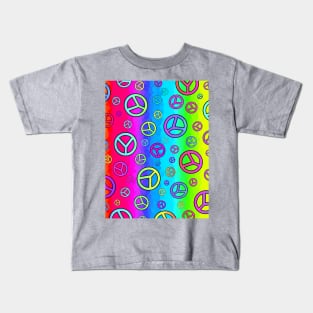 Psychedelic Peace Symbol - Peace Sign Art Kids T-Shirt